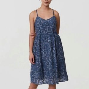 LOFT blue lace dress